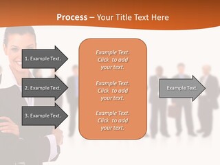 A Woman Standing In Front Of A Group Of People PowerPoint Template