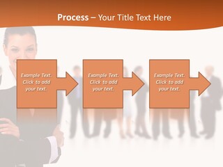 A Woman Standing In Front Of A Group Of People PowerPoint Template