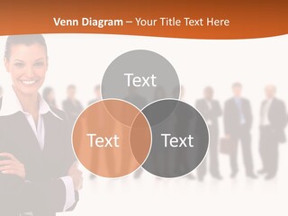 A Woman Standing In Front Of A Group Of People PowerPoint Template
