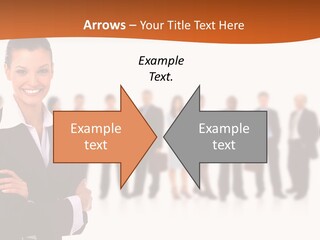 A Woman Standing In Front Of A Group Of People PowerPoint Template