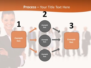 A Woman Standing In Front Of A Group Of People PowerPoint Template