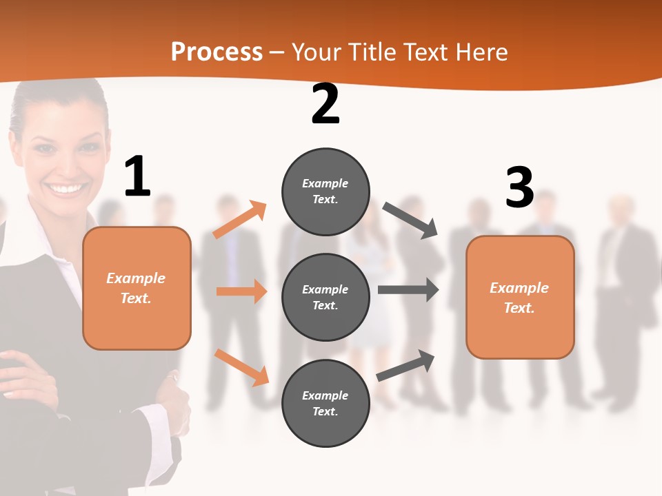 A Woman Standing In Front Of A Group Of People PowerPoint Template
