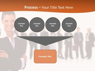 A Woman Standing In Front Of A Group Of People PowerPoint Template