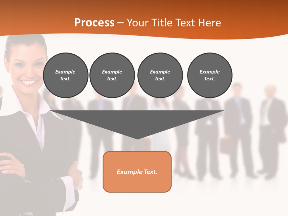 A Woman Standing In Front Of A Group Of People PowerPoint Template