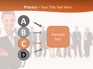 A Woman Standing In Front Of A Group Of People PowerPoint Template