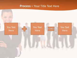 A Woman Standing In Front Of A Group Of People PowerPoint Template