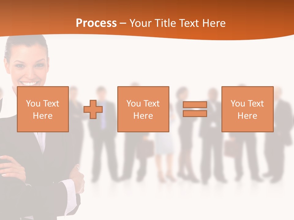 A Woman Standing In Front Of A Group Of People PowerPoint Template