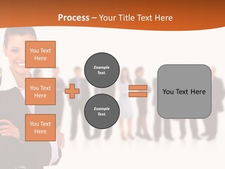 A Woman Standing In Front Of A Group Of People PowerPoint Template