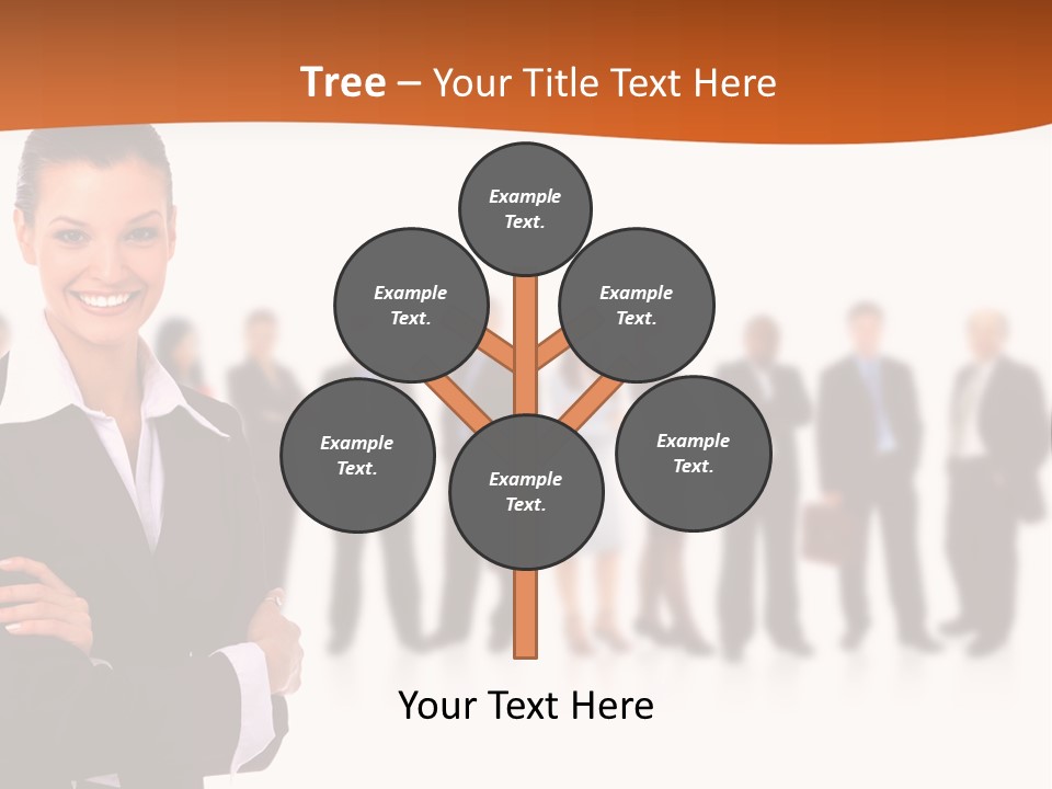 A Woman Standing In Front Of A Group Of People PowerPoint Template