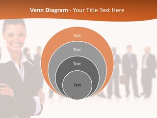 A Woman Standing In Front Of A Group Of People PowerPoint Template