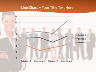 A Woman Standing In Front Of A Group Of People PowerPoint Template