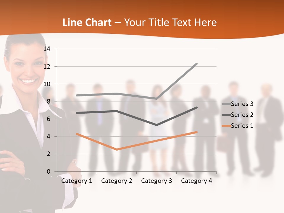 A Woman Standing In Front Of A Group Of People PowerPoint Template