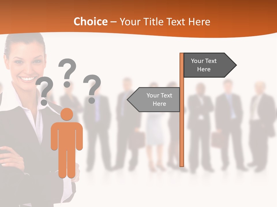 A Woman Standing In Front Of A Group Of People PowerPoint Template