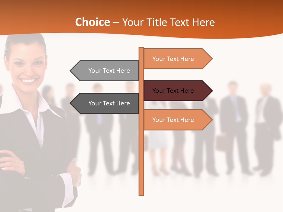 A Woman Standing In Front Of A Group Of People PowerPoint Template