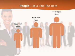 A Woman Standing In Front Of A Group Of People PowerPoint Template