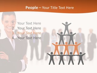 A Woman Standing In Front Of A Group Of People PowerPoint Template