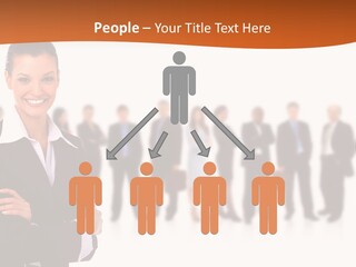 A Woman Standing In Front Of A Group Of People PowerPoint Template