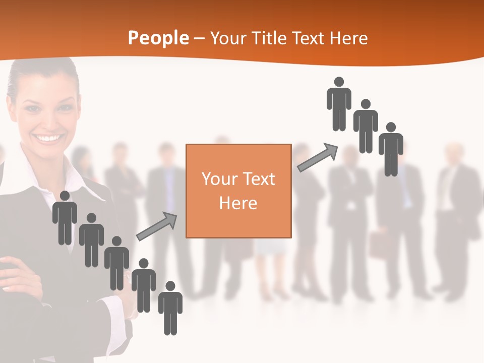 A Woman Standing In Front Of A Group Of People PowerPoint Template