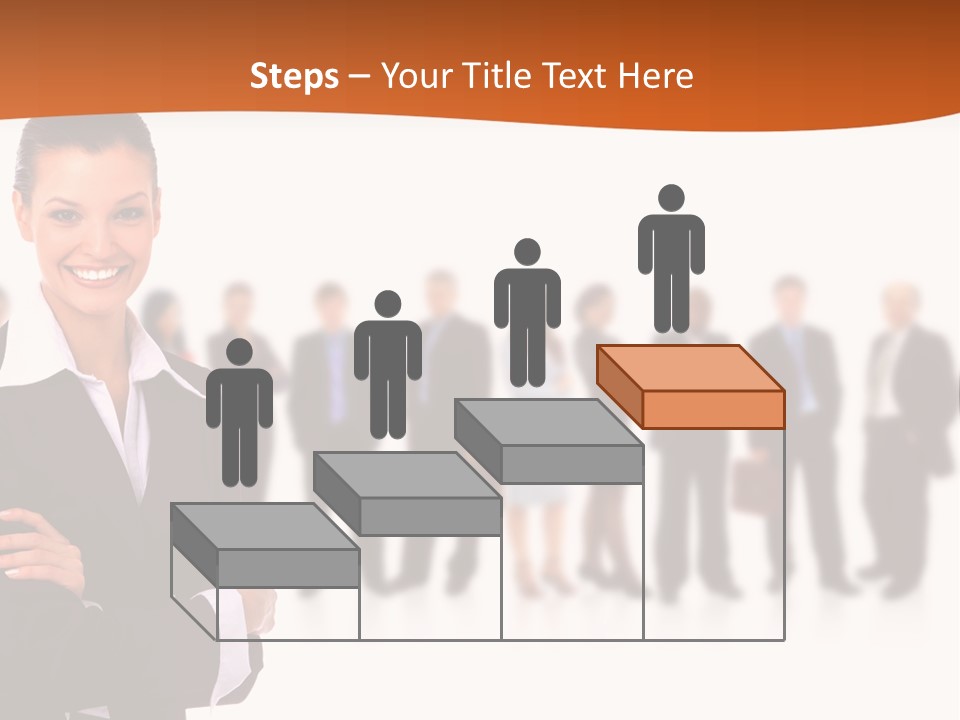 A Woman Standing In Front Of A Group Of People PowerPoint Template