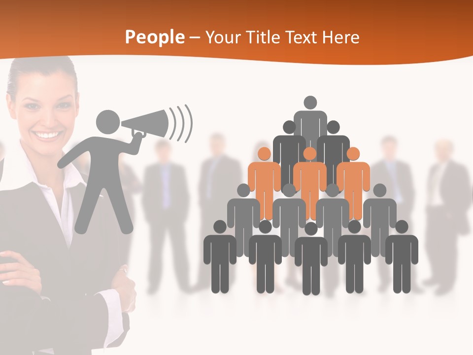 A Woman Standing In Front Of A Group Of People PowerPoint Template