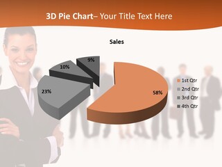 A Woman Standing In Front Of A Group Of People PowerPoint Template