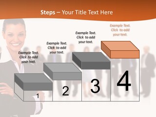A Woman Standing In Front Of A Group Of People PowerPoint Template