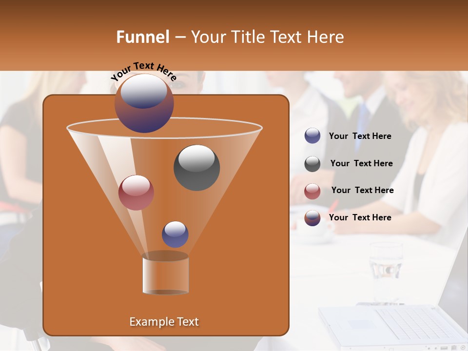 A Woman Sitting At A Table In Front Of A Group Of People PowerPoint Template