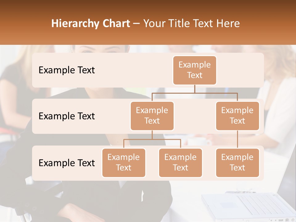 A Woman Sitting At A Table In Front Of A Group Of People PowerPoint Template