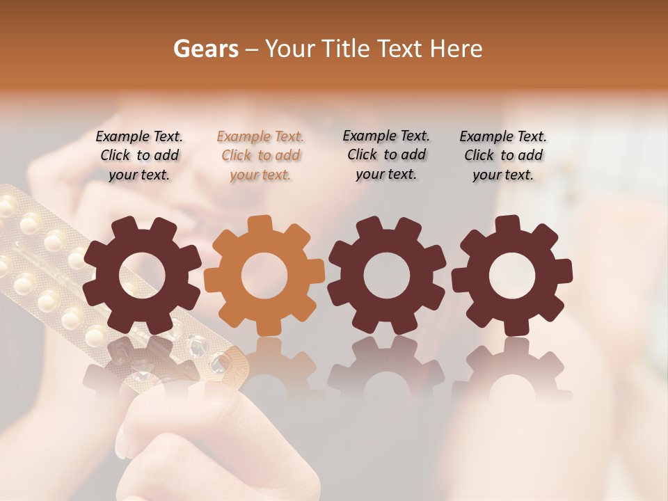 A Woman Holding A Contraption In Her Hand PowerPoint Template