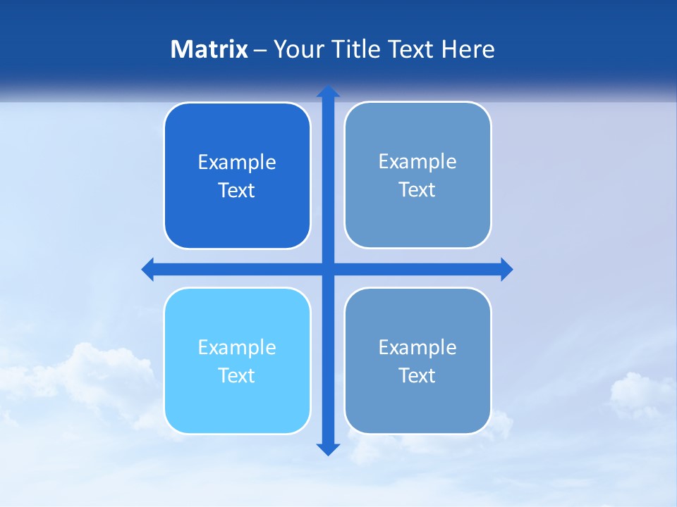 A Blue Sky With Clouds Powerpoint Template PowerPoint Template