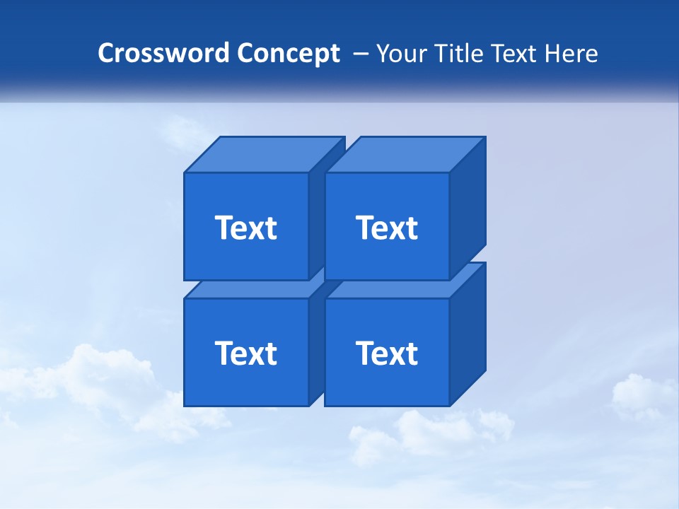 A Blue Sky With Clouds Powerpoint Template PowerPoint Template