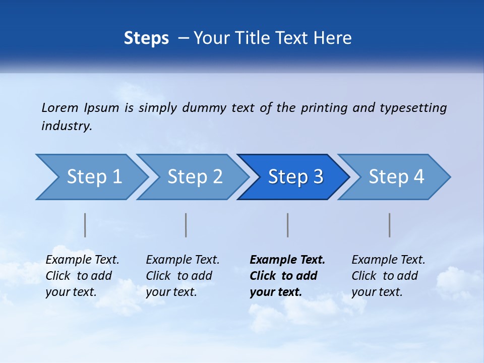 A Blue Sky With Clouds Powerpoint Template PowerPoint Template