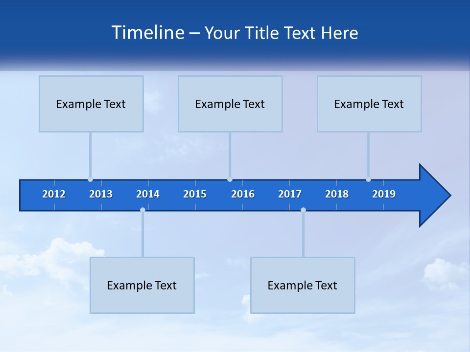 A Blue Sky With Clouds Powerpoint Template PowerPoint Template