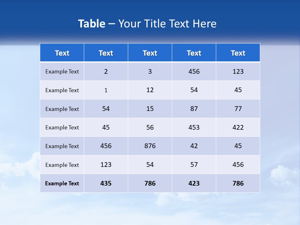 A Blue Sky With Clouds Powerpoint Template PowerPoint Template