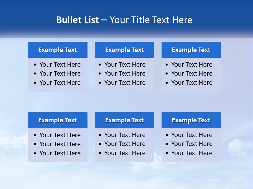 A Blue Sky With Clouds Powerpoint Template PowerPoint Template