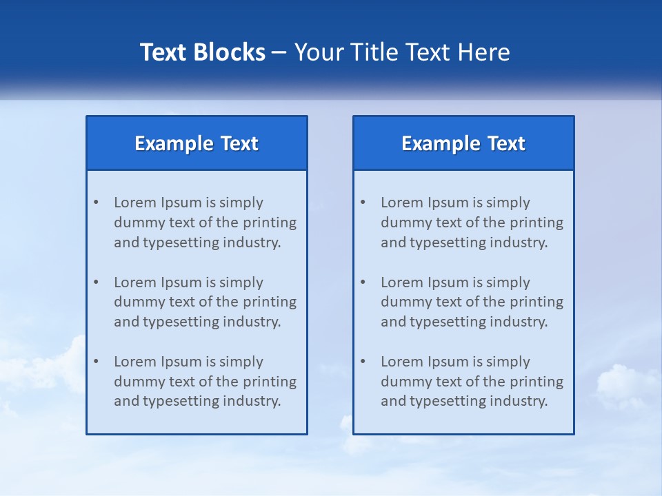 A Blue Sky With Clouds Powerpoint Template PowerPoint Template