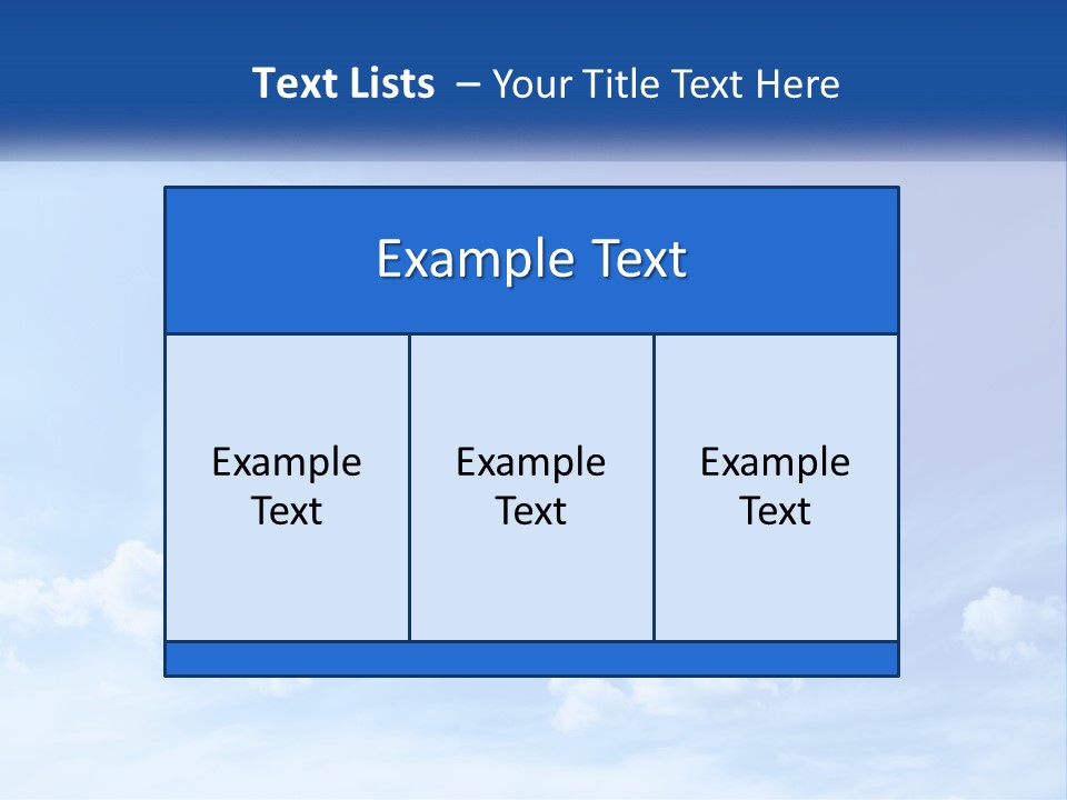 A Blue Sky With Clouds Powerpoint Template PowerPoint Template