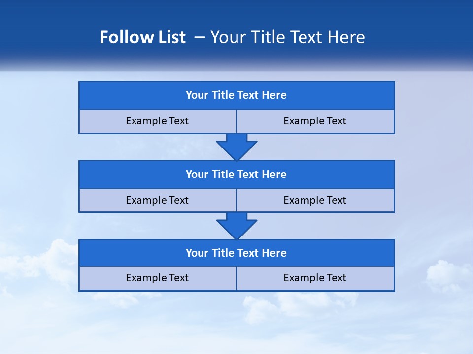 A Blue Sky With Clouds Powerpoint Template PowerPoint Template