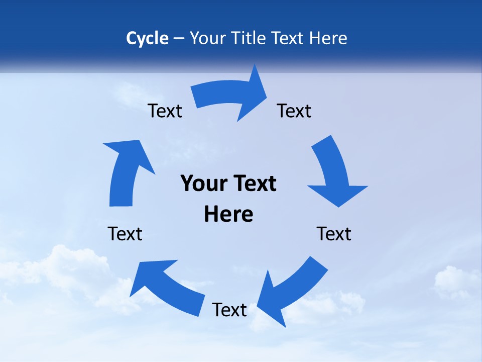 A Blue Sky With Clouds Powerpoint Template PowerPoint Template