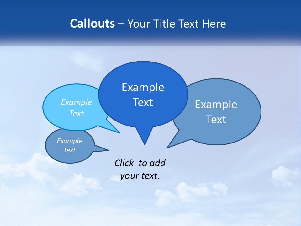 A Blue Sky With Clouds Powerpoint Template PowerPoint Template