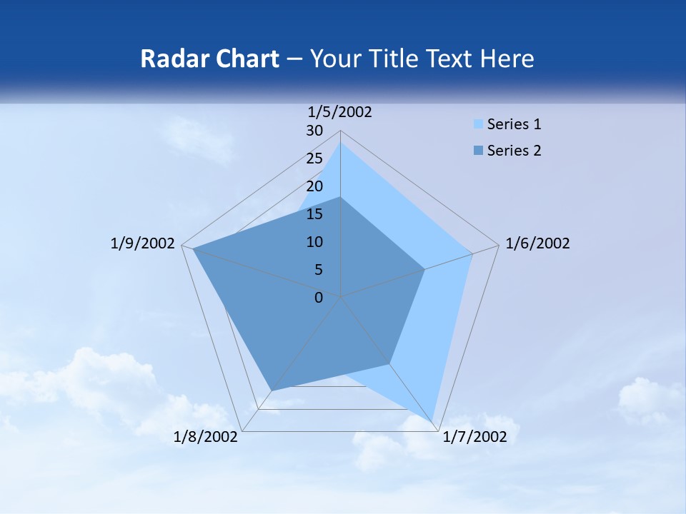 A Blue Sky With Clouds Powerpoint Template PowerPoint Template