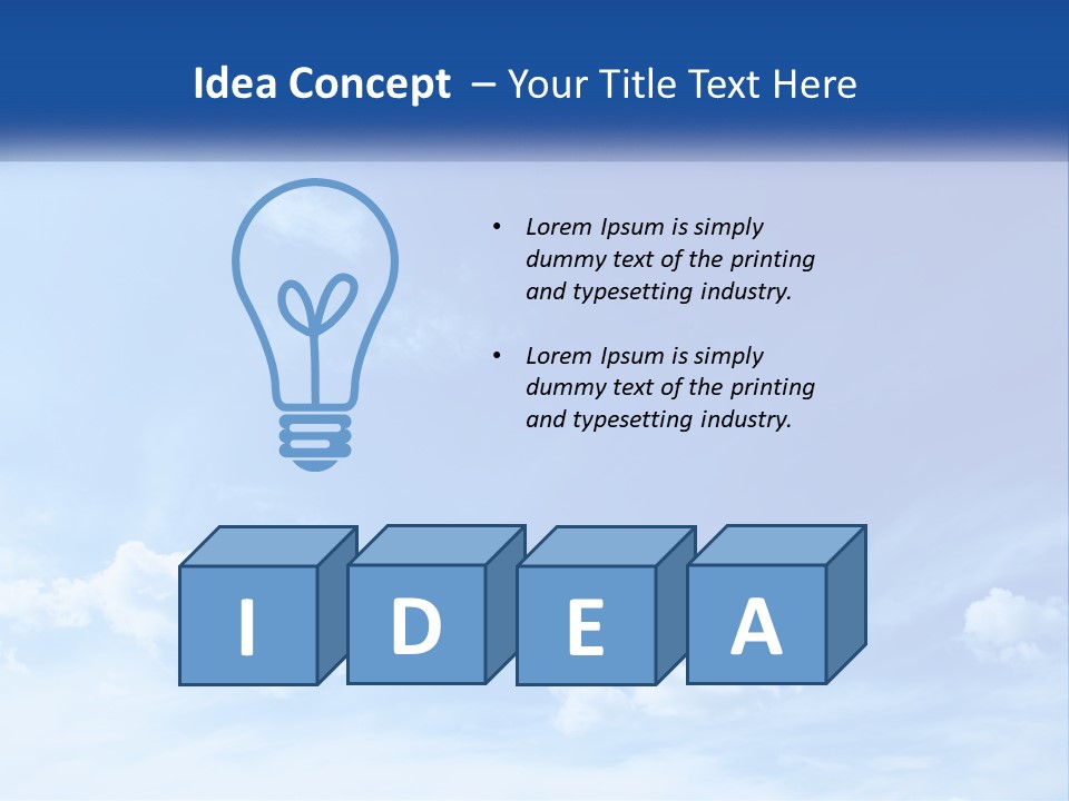 A Blue Sky With Clouds Powerpoint Template PowerPoint Template