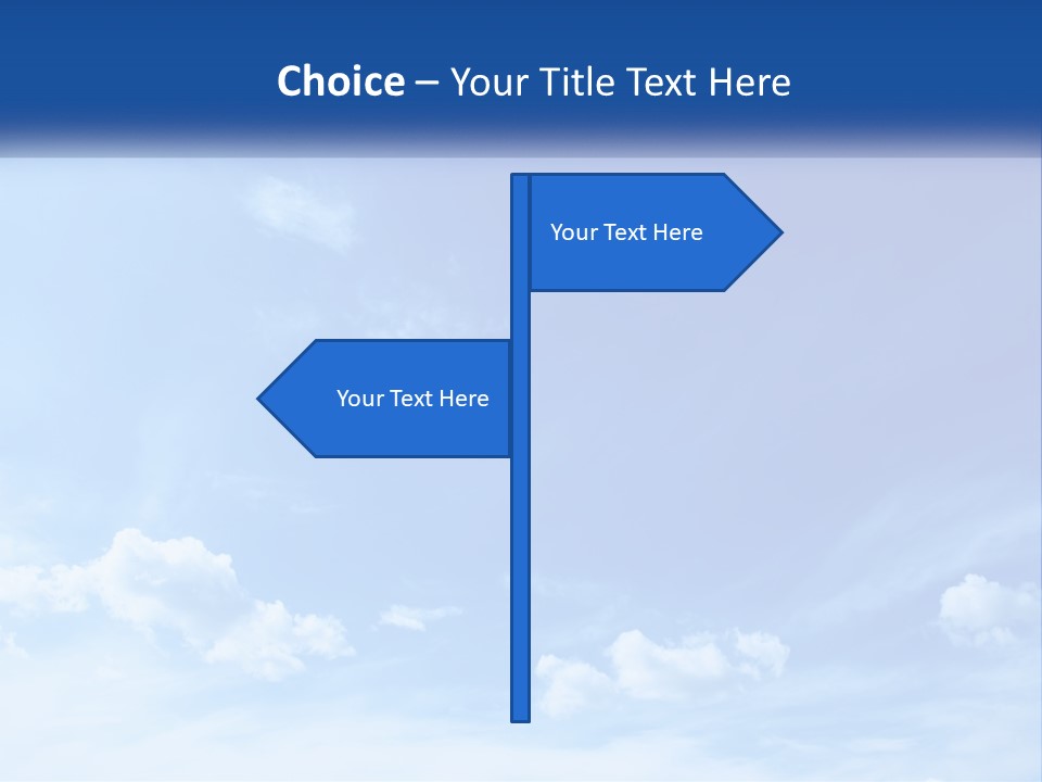 A Blue Sky With Clouds Powerpoint Template PowerPoint Template
