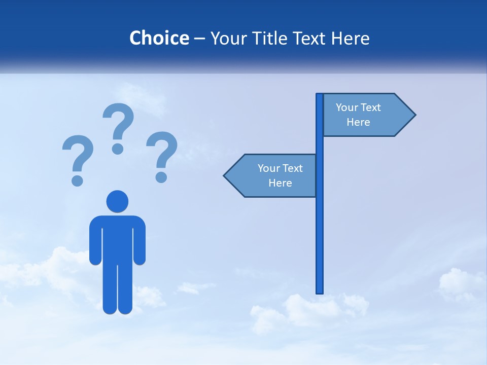 A Blue Sky With Clouds Powerpoint Template PowerPoint Template