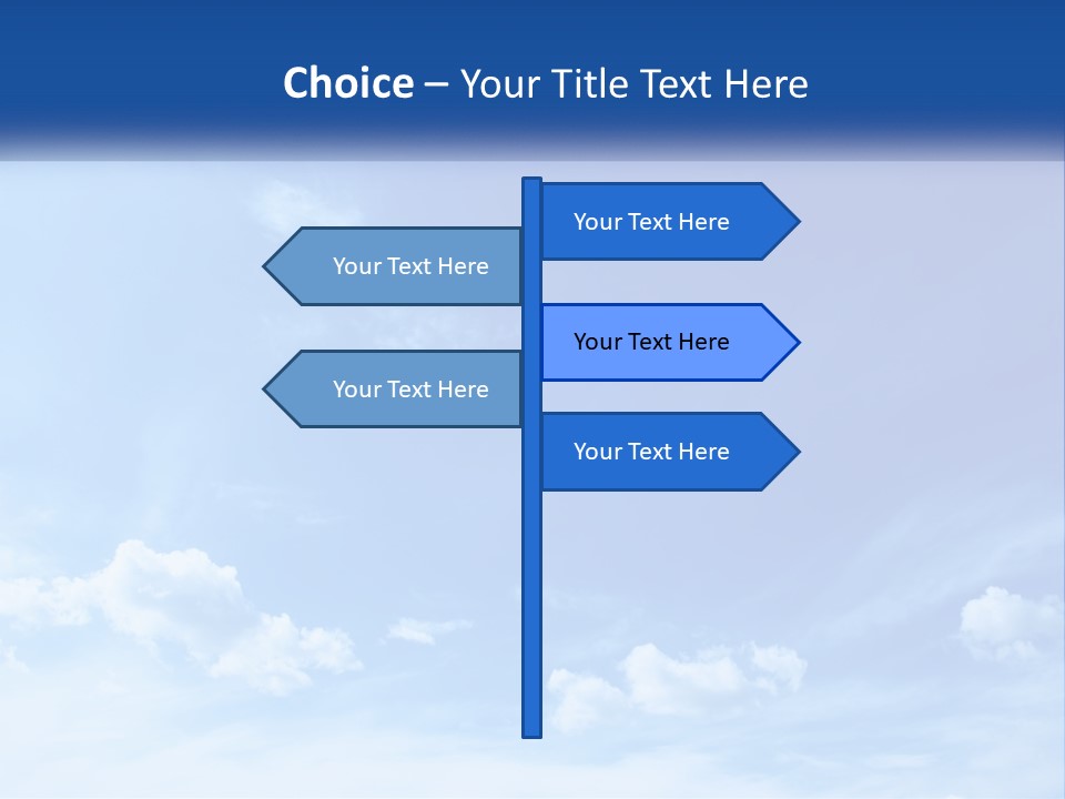 A Blue Sky With Clouds Powerpoint Template PowerPoint Template