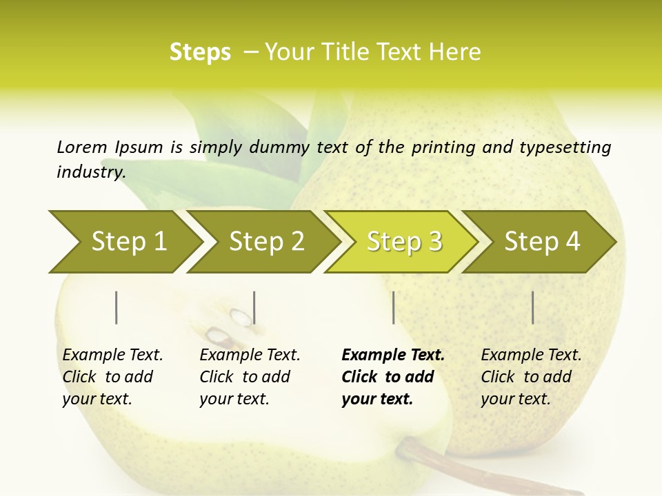 A Pear And A Pear Slice On A White Background PowerPoint Template