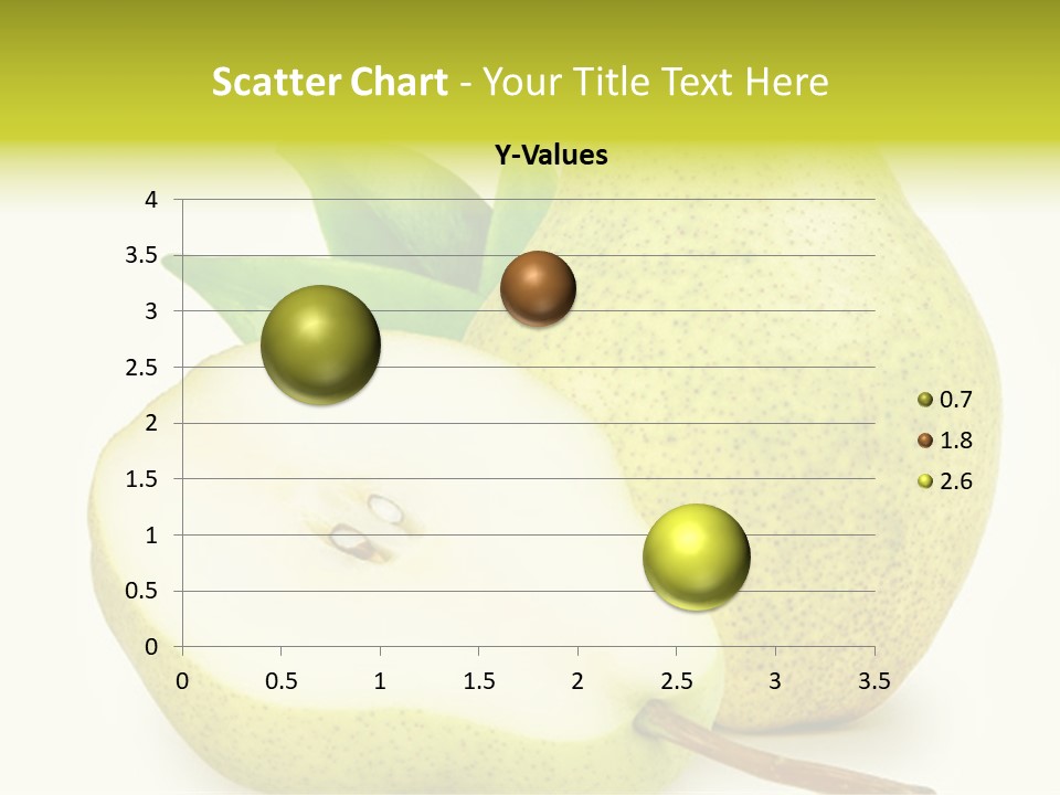A Pear And A Pear Slice On A White Background PowerPoint Template