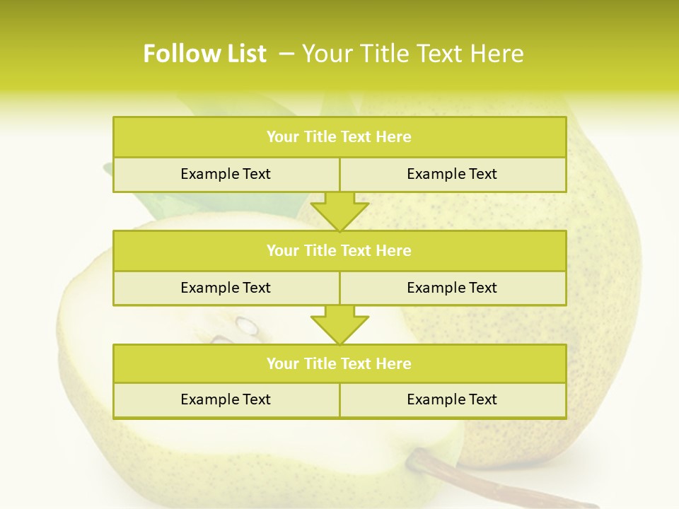 A Pear And A Pear Slice On A White Background PowerPoint Template