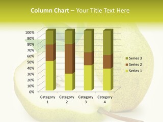 A Pear And A Pear Slice On A White Background PowerPoint Template