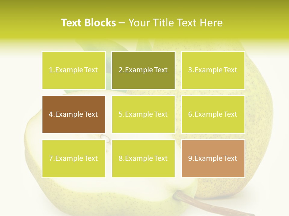 A Pear And A Pear Slice On A White Background PowerPoint Template